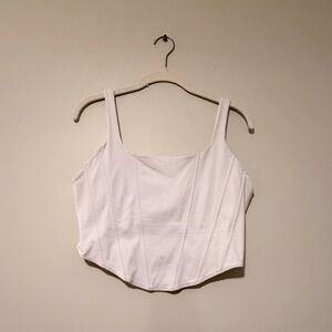 White Plus Size Corset Top